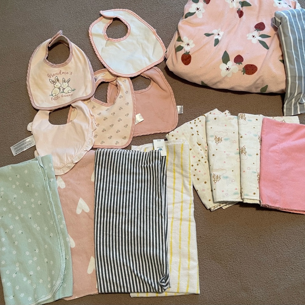 Baby Girls Nursery Blanket Bundle Pink/Garden/Princess